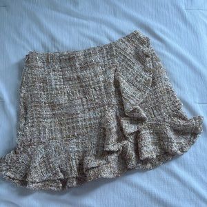 Tweed flare skirt